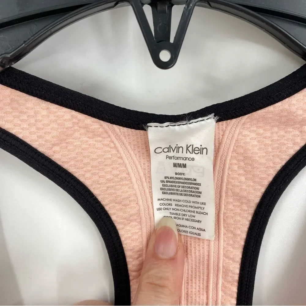 Calvin Klein Performance Pink Sports Bra size M - Picture 2 of 4